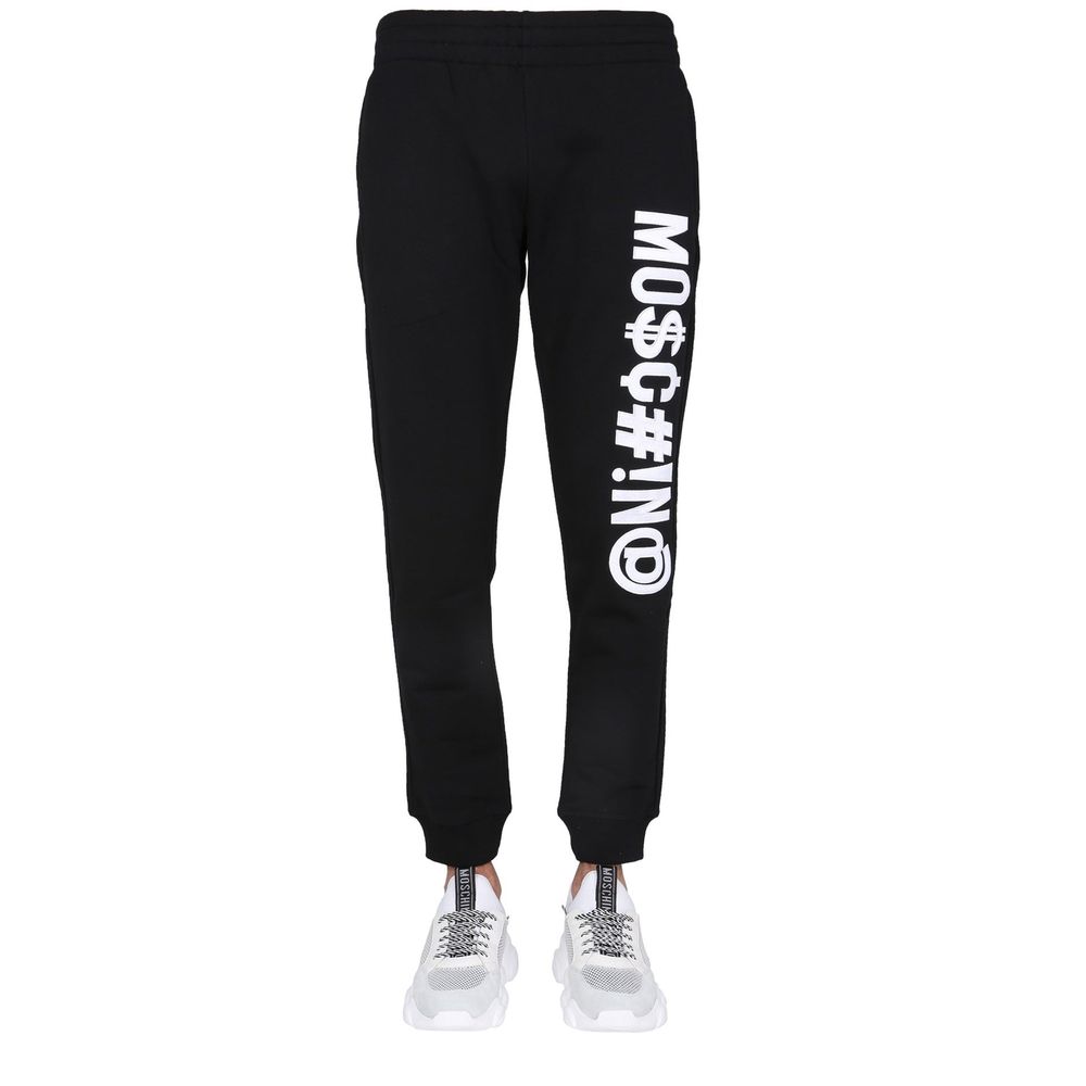 Moschino Couture Black Cotton Joggers (Workout Men's Pants)