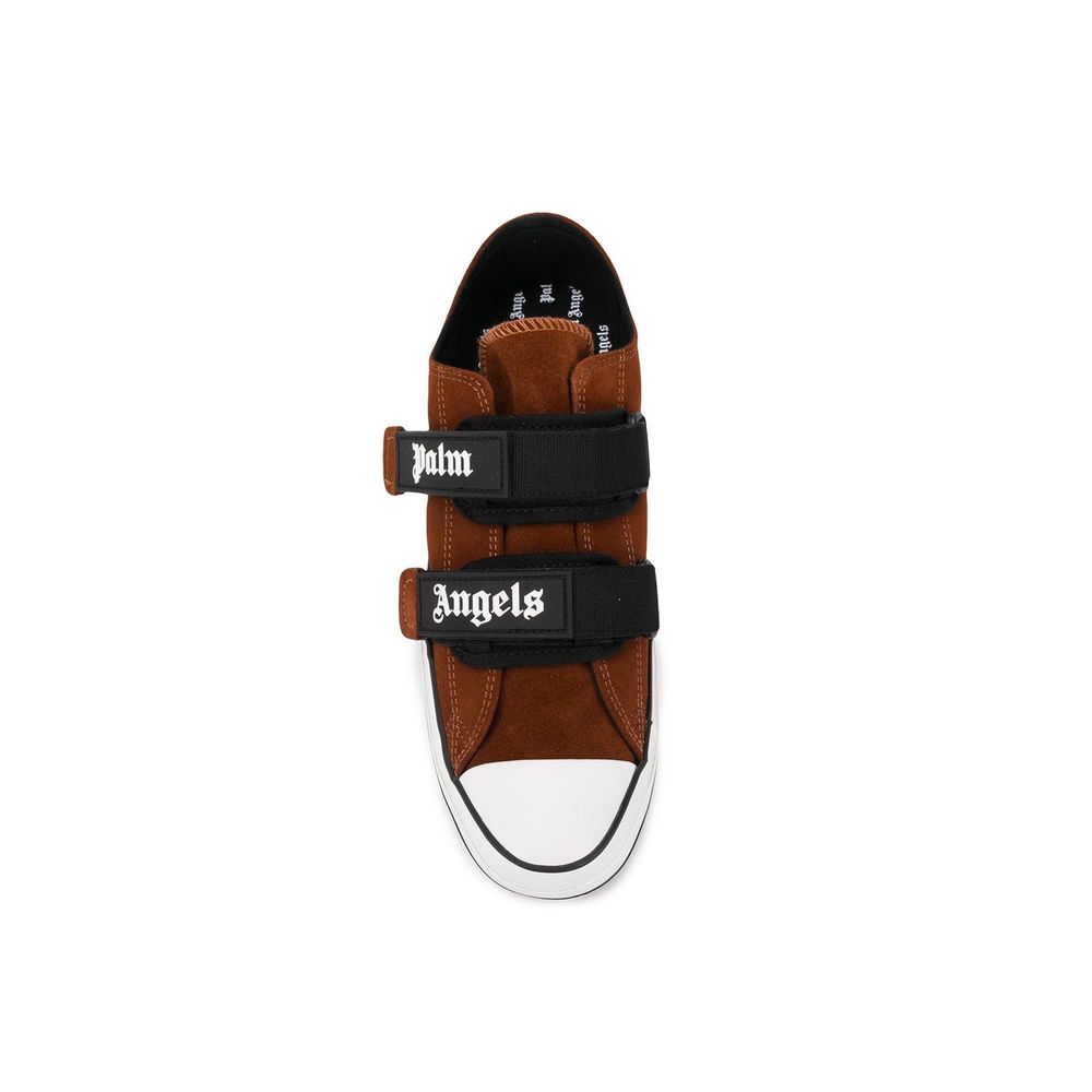 Palm Angels Brown Calfskin Low Top Men's Sneakers
