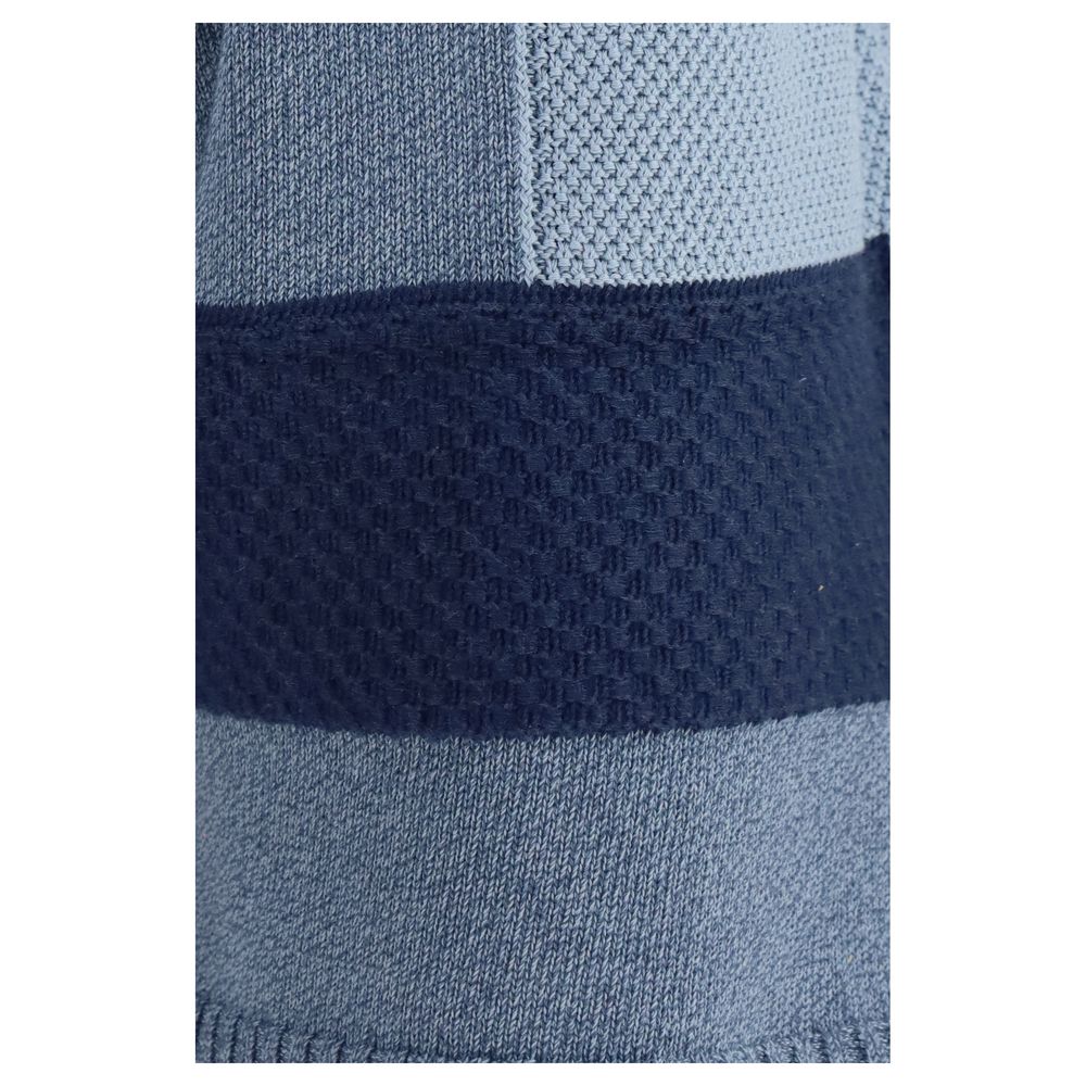Laneus Blue Cotton Bermuda Men's Shorts