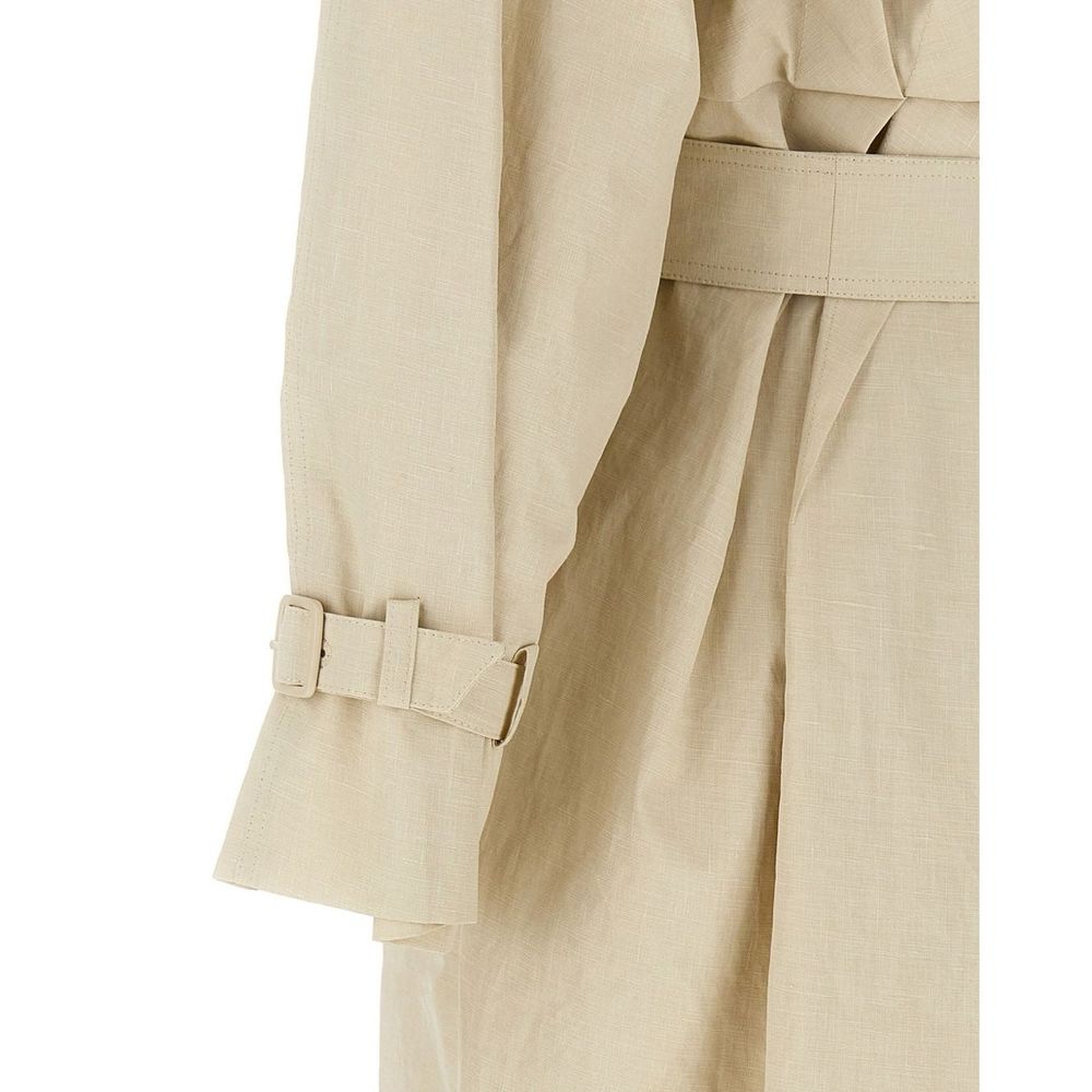 Max Mara Beige Cotton Women's Coat