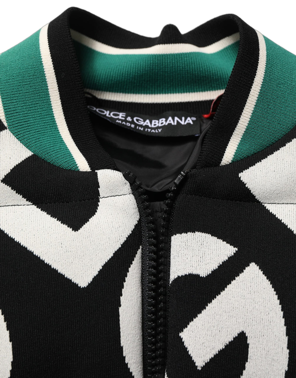 Dolce & Gabbana Multicolor Logo Full Zip Bomber Women's Jacket