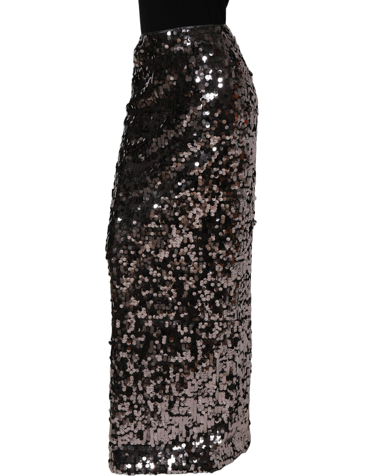 Dolce & Gabbana Brown Sequinned Embellished PencilCut Women's Skirt