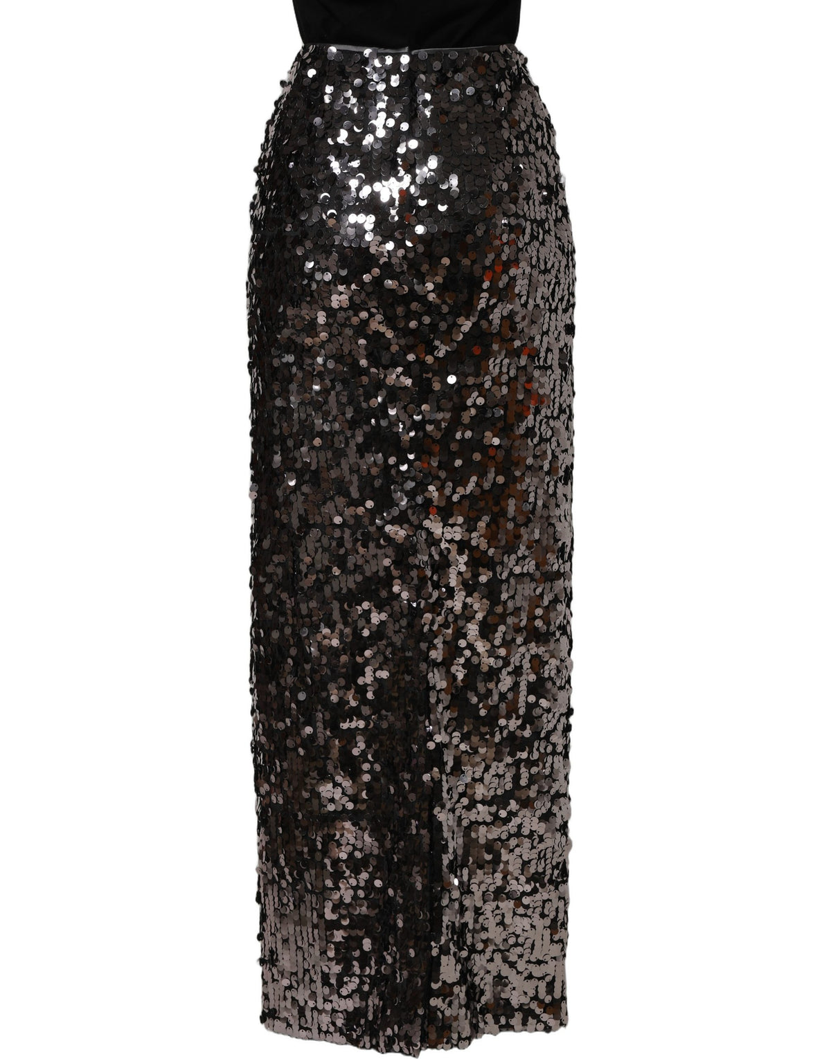 Dolce & Gabbana Brown Sequinned Embellished Pencil Cut Women's Skirt