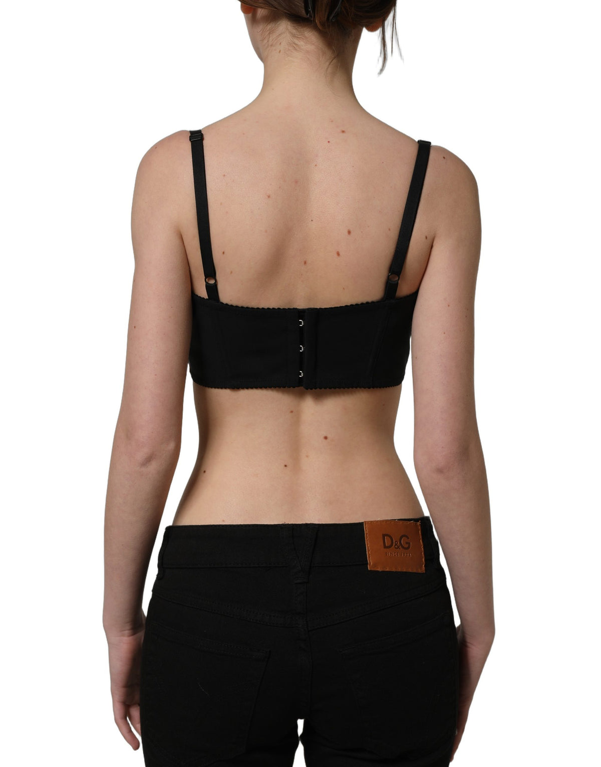 Dolce & Gabbana Red Polyester Satin Bustier Cropped Tank Women's Top