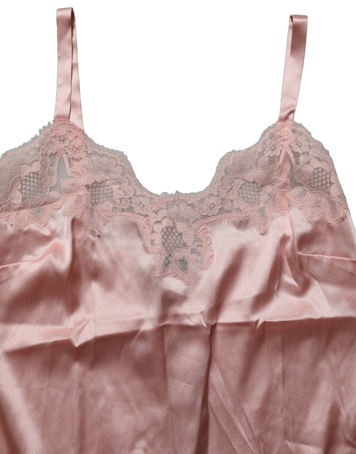 Dolce & Gabbana Light Pink Floral Lace Lingerie Underwear Women's Top