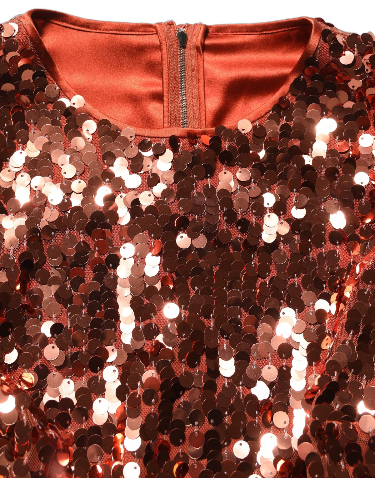 Dolce & Gabbana Red Sequined Long Sleeves Crop Blouse Women's Top
