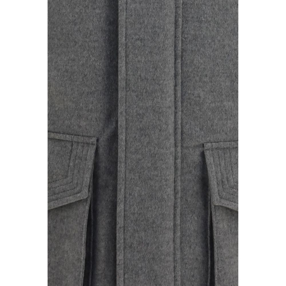 Brunello Cucinelli Gray Cashmere Full-Length Men's Jacket