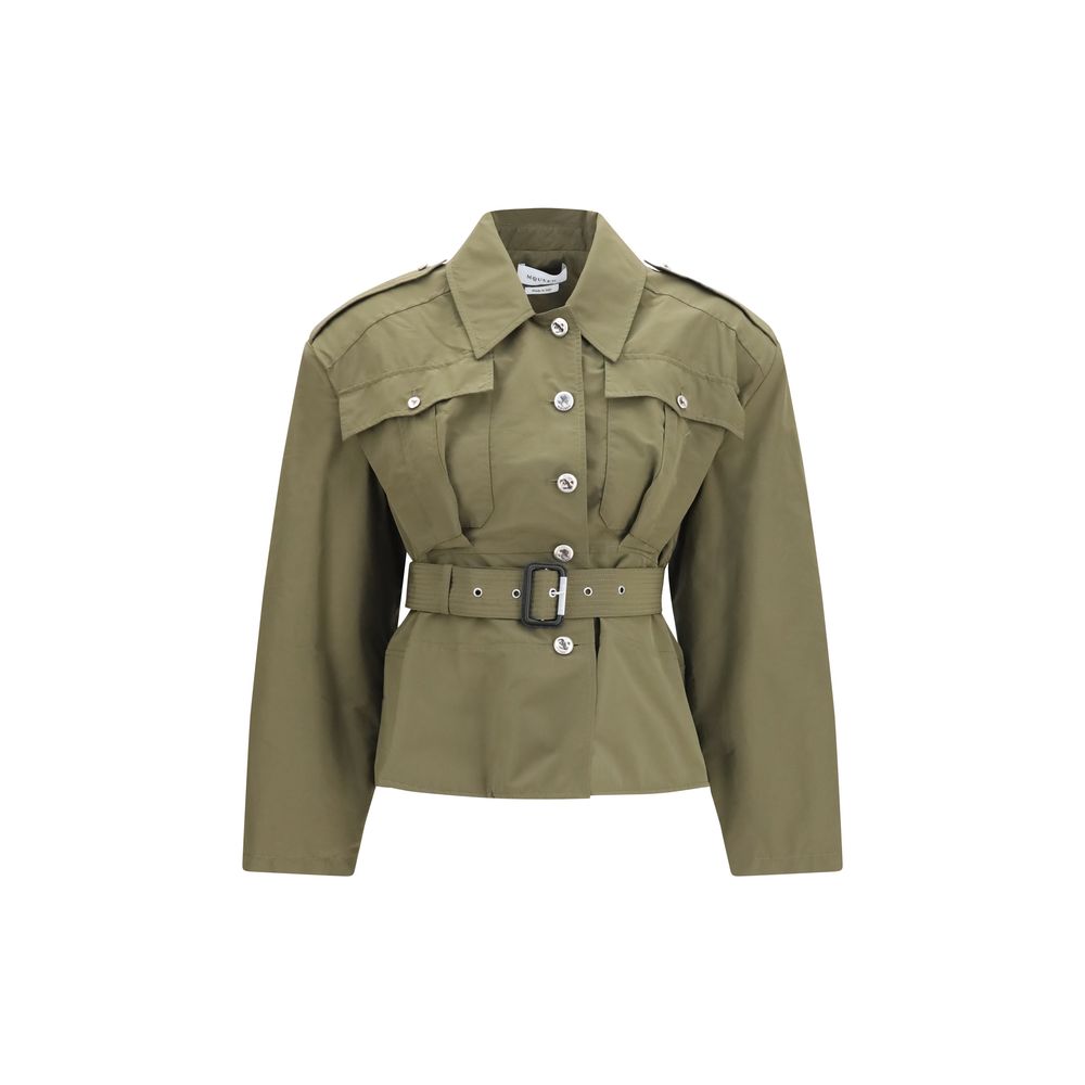 Alexander McQueen Bicolor Cotton Full-Length Women's Jacket