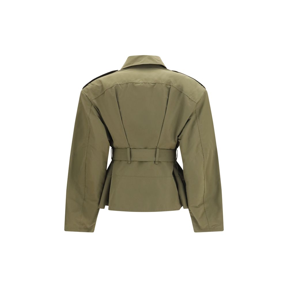 Alexander McQueen Bicolor Cotton Full-Length Women's Jacket