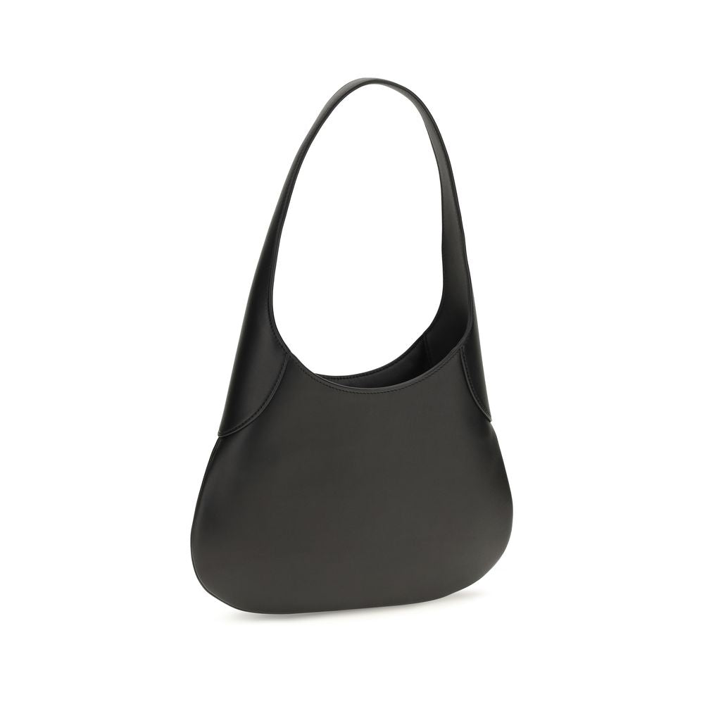Khaite Black Calf Leather Bos Taurus Shoulder Women's Bag