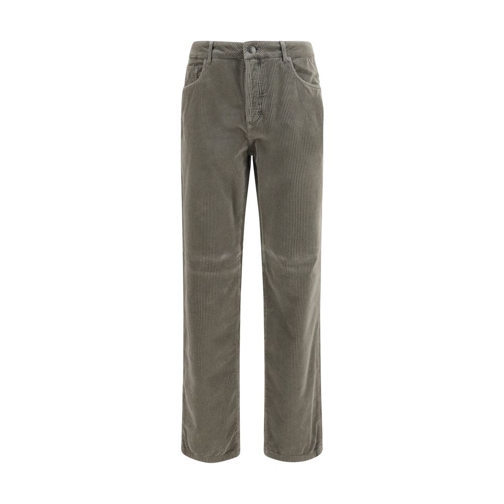 Brunello Cucinelli Bicolor Cotton Casual Men's Pants