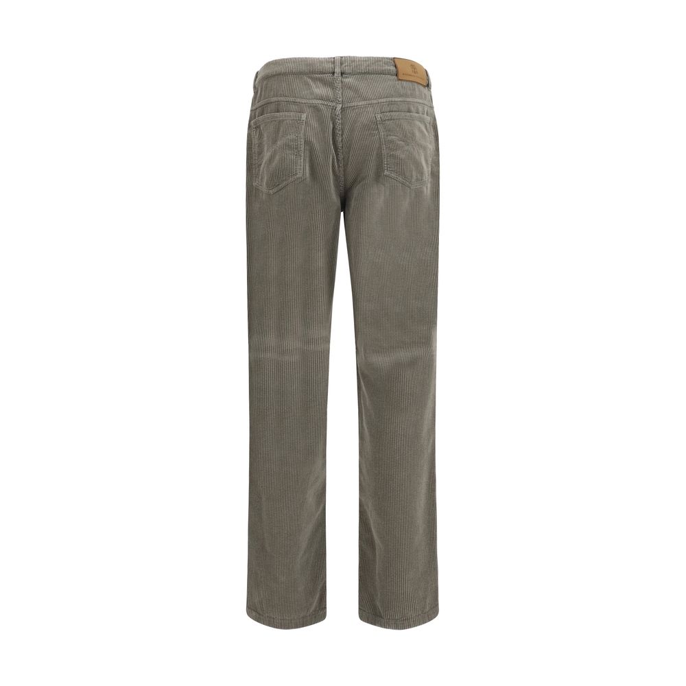 Brunello Cucinelli Bicolor Cotton Casual Men's Pants