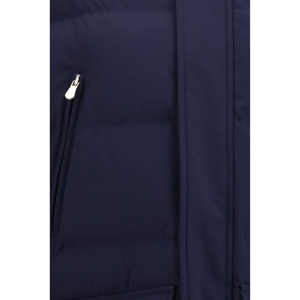 Brunello Cucinelli Blue Polyamide Men's Parka