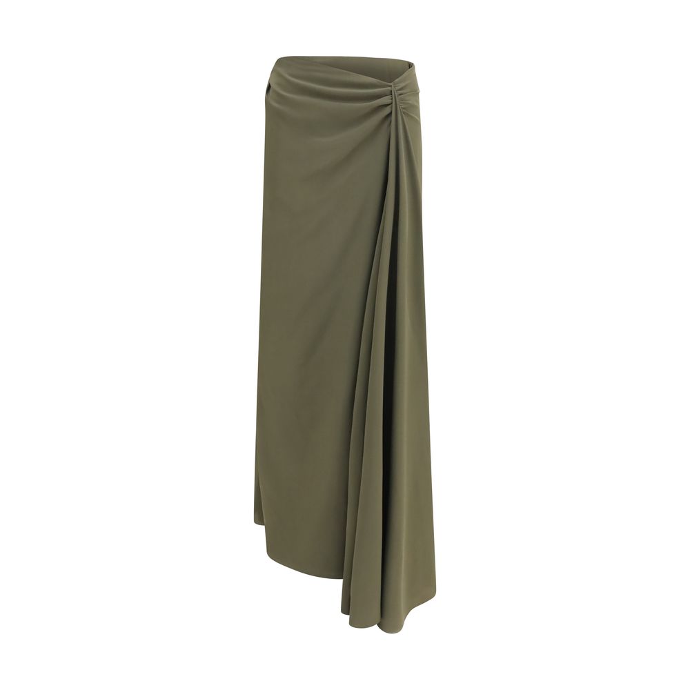 Alexander McQueen Bicolor Silk Long Women's Skirt