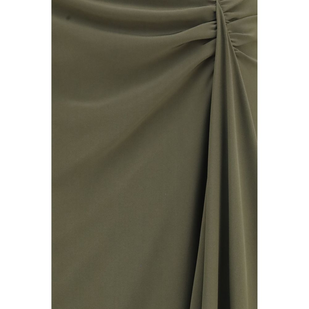 Alexander McQueen Bicolor Silk Long Women's Skirt