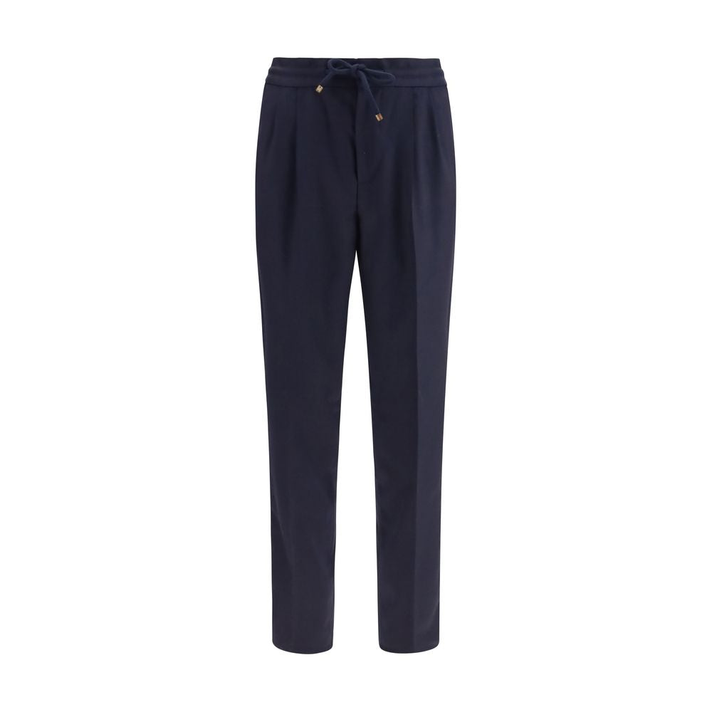 Brunello Cucinelli Blue Wool Oves Aries Casual Men's Pants