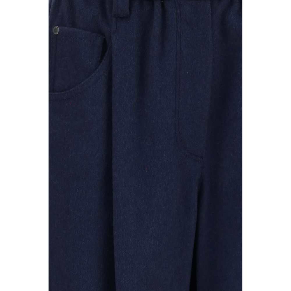 Brunello Cucinelli Blue Wool Oves Aries Women's Pants