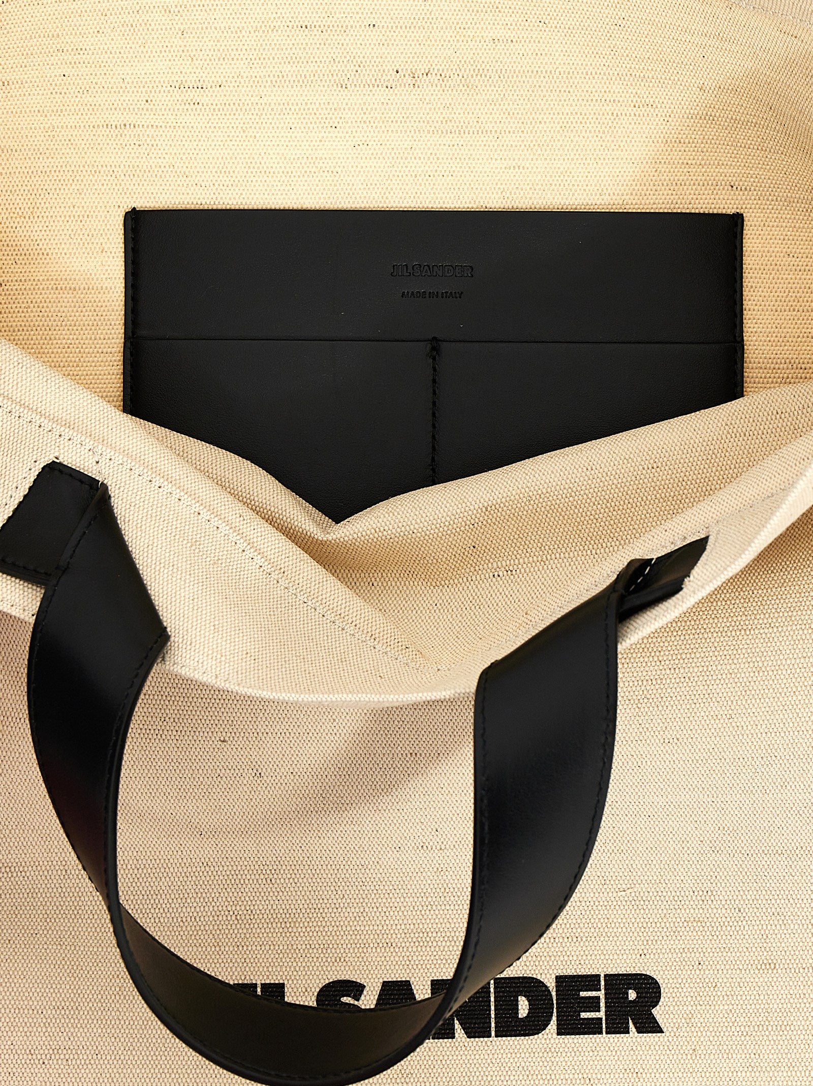 Jil Sander Bicolor Jute Tote Women's Bag