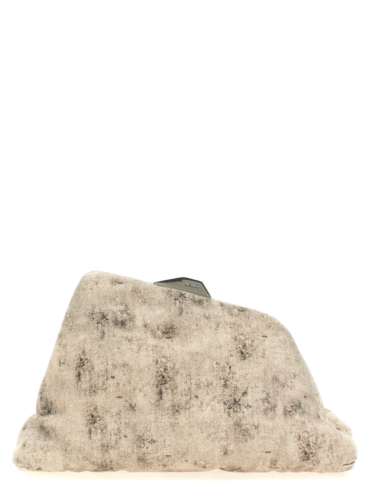 The Attico Gray Leather Clutch Women's Bag