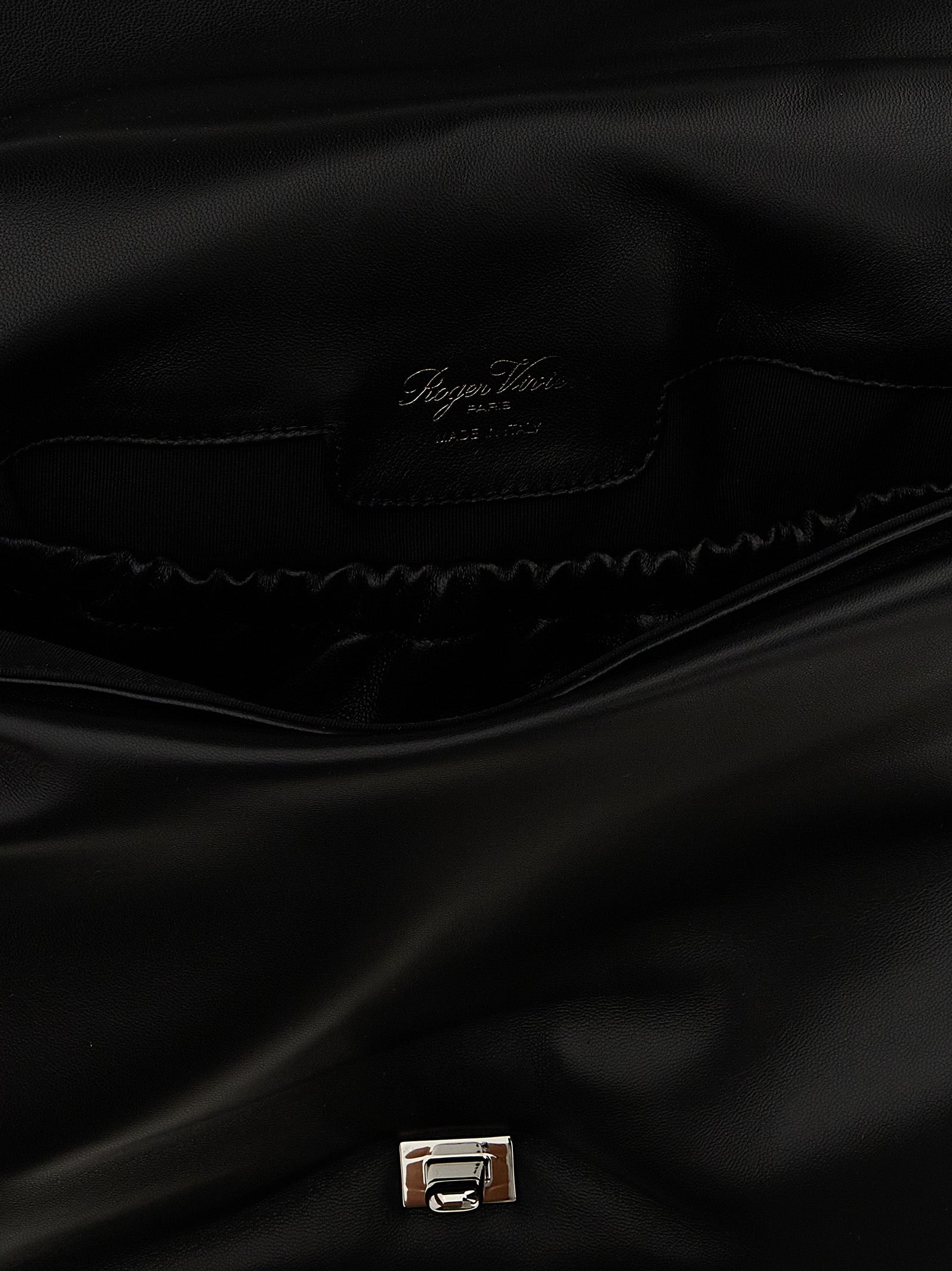 Roger Vivier Black Leather Shoulder Women's Bag