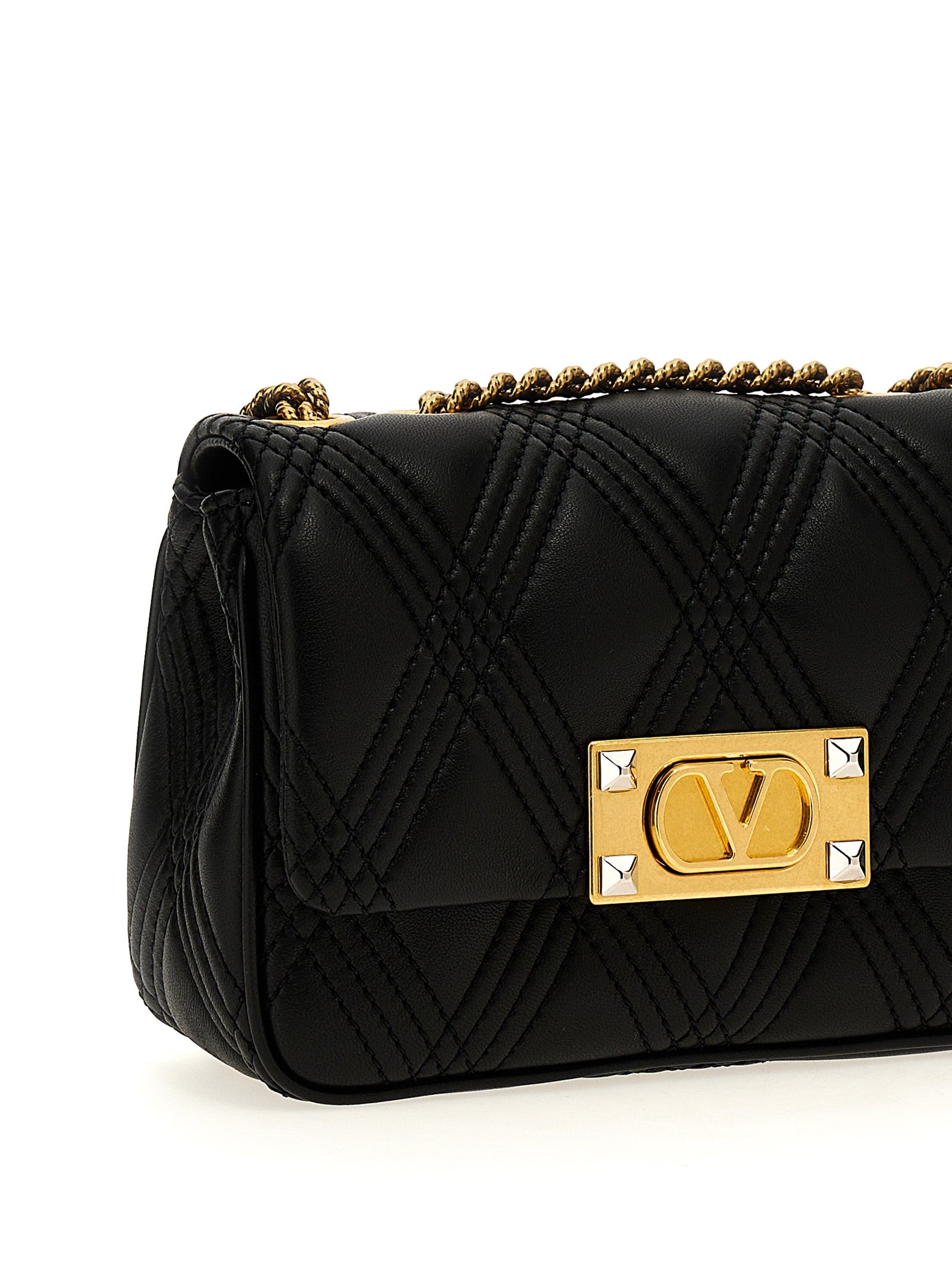 Valentino Garavani Black Lamb Leather Shoulder Women's Bag
