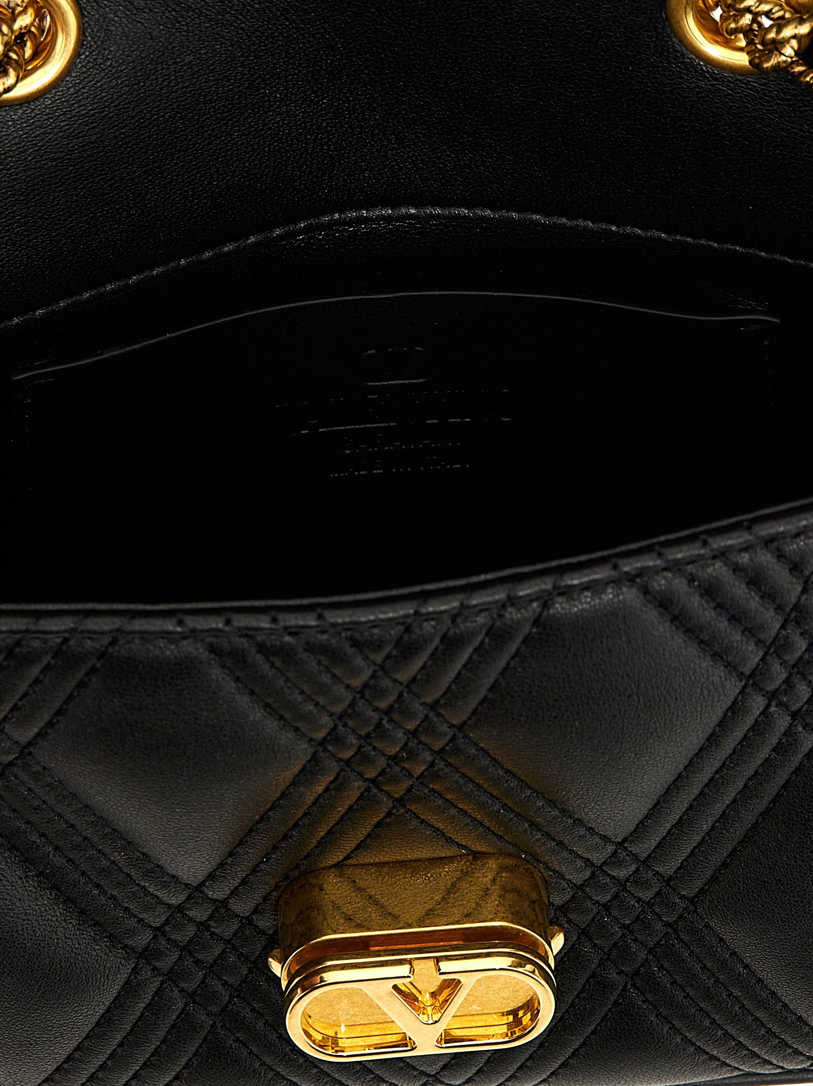 Valentino Garavani Black Lamb Leather Shoulder Women's Bag