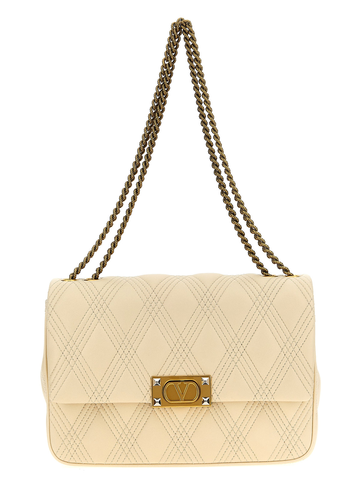 Valentino Garavani White Lamb Leather Shoulder Women's Bag