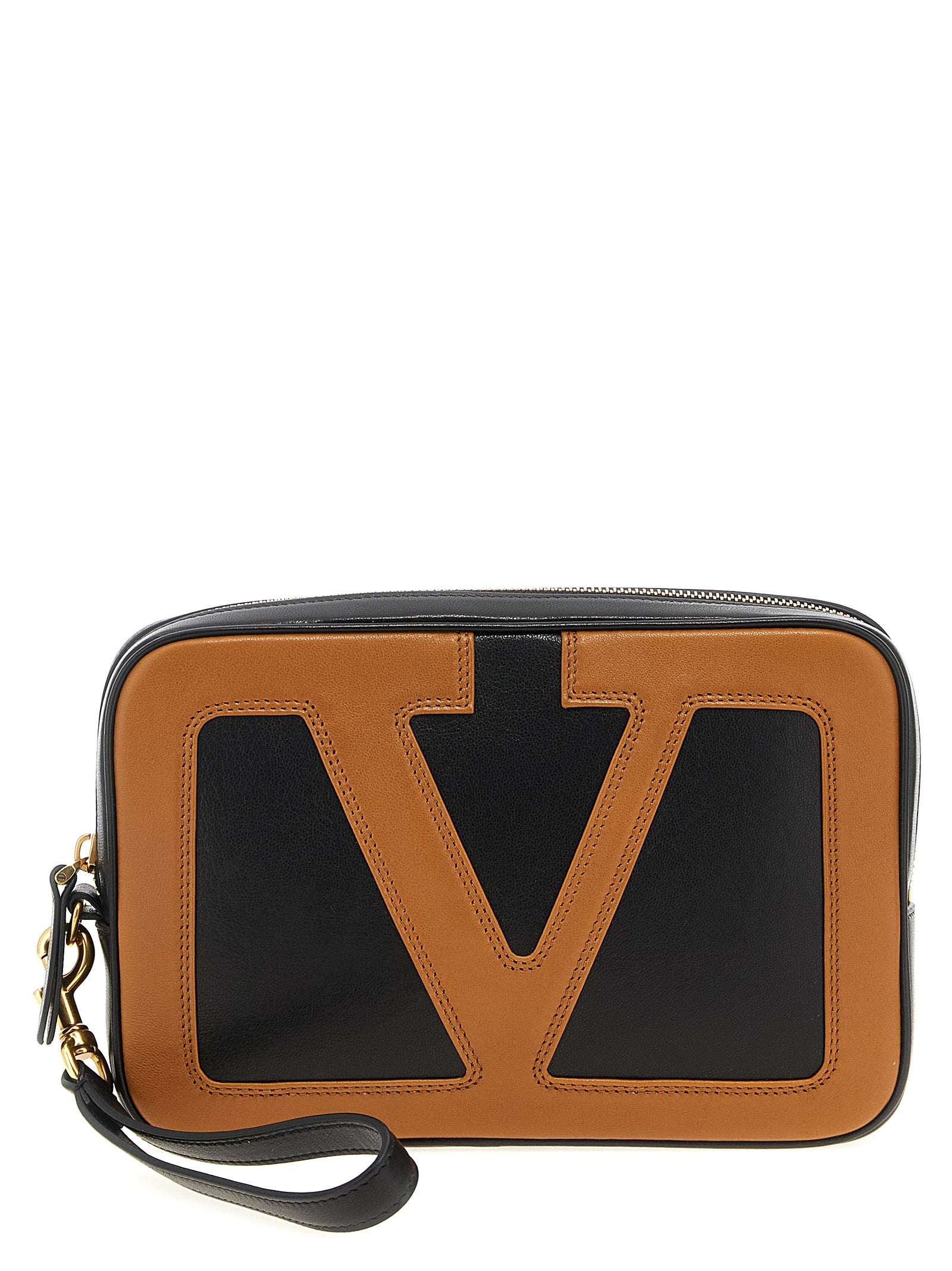 Valentino Garavani Multicolor Lamb Leather Clutch Men's Bag