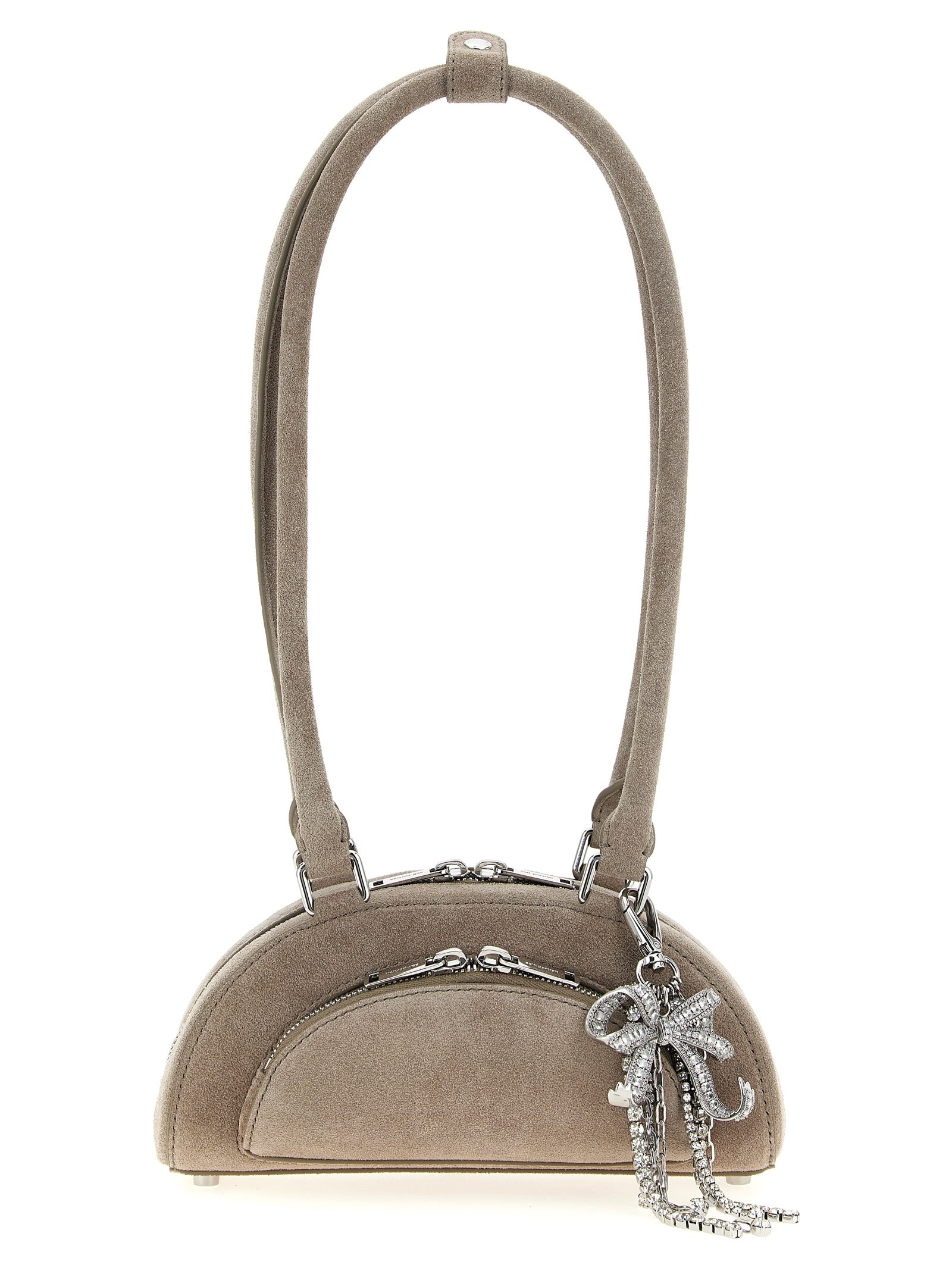 Self-Portrait Gray Lamb Leather Shoulder Women's Bag