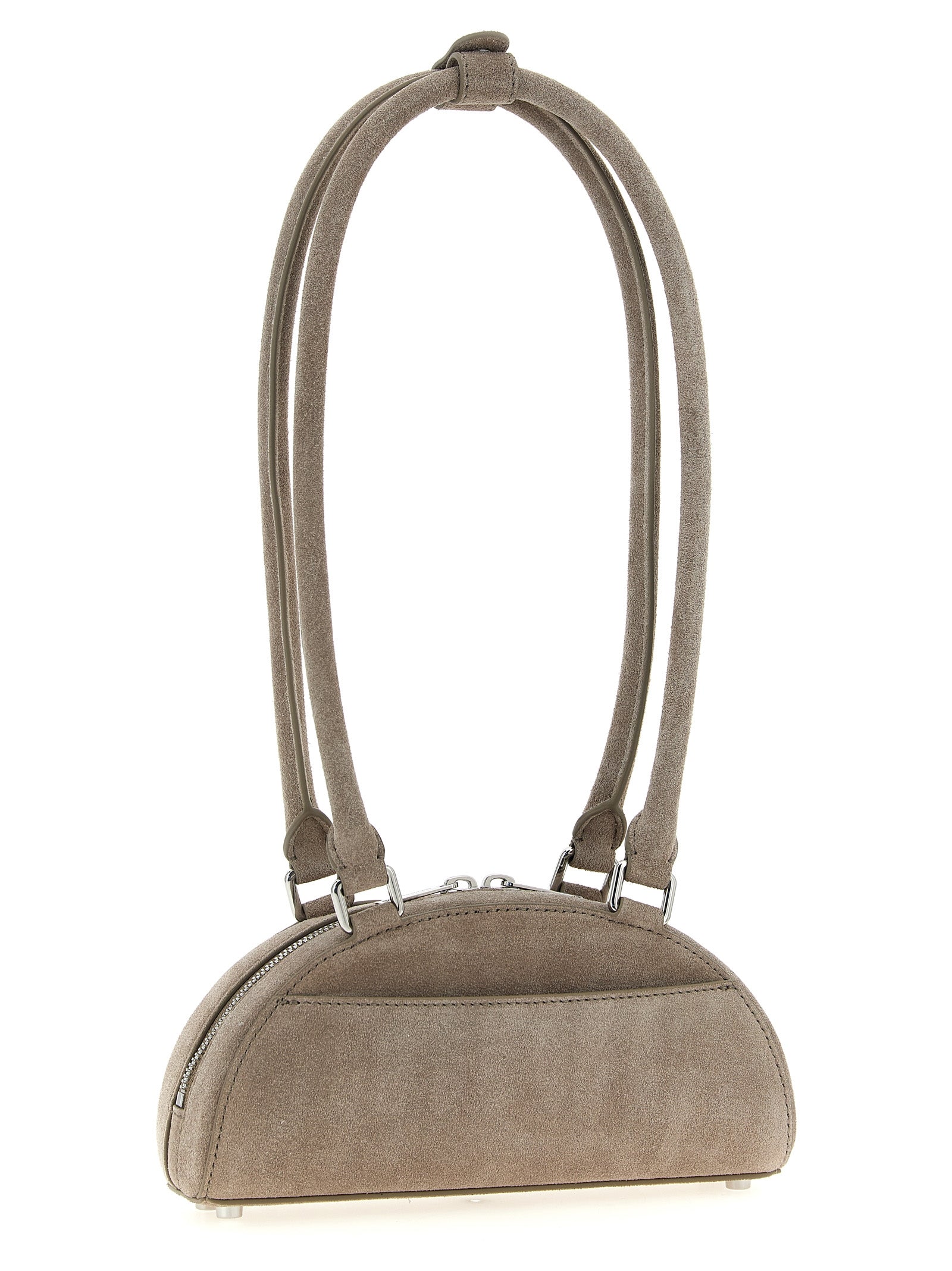 Self-Portrait Gray Lamb Leather Shoulder Women's Bag