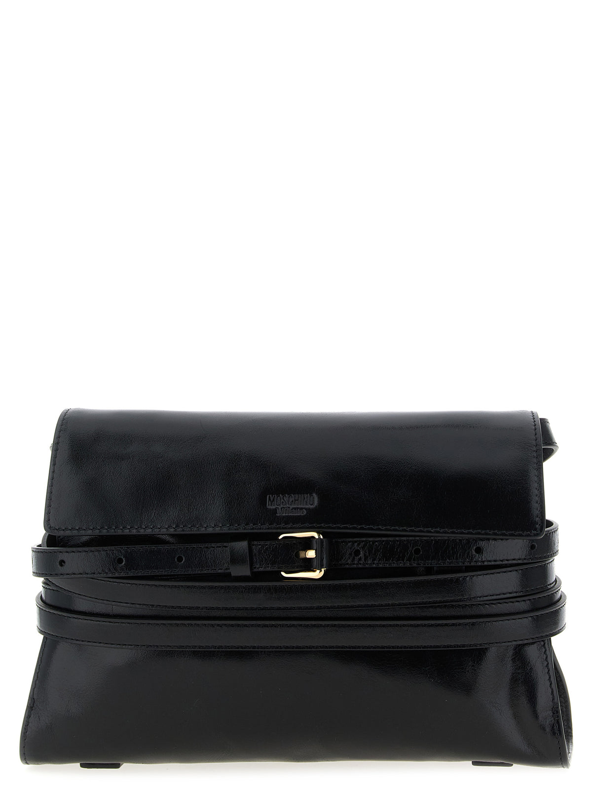 Moschino Black Leather Crossbody Women's Bag