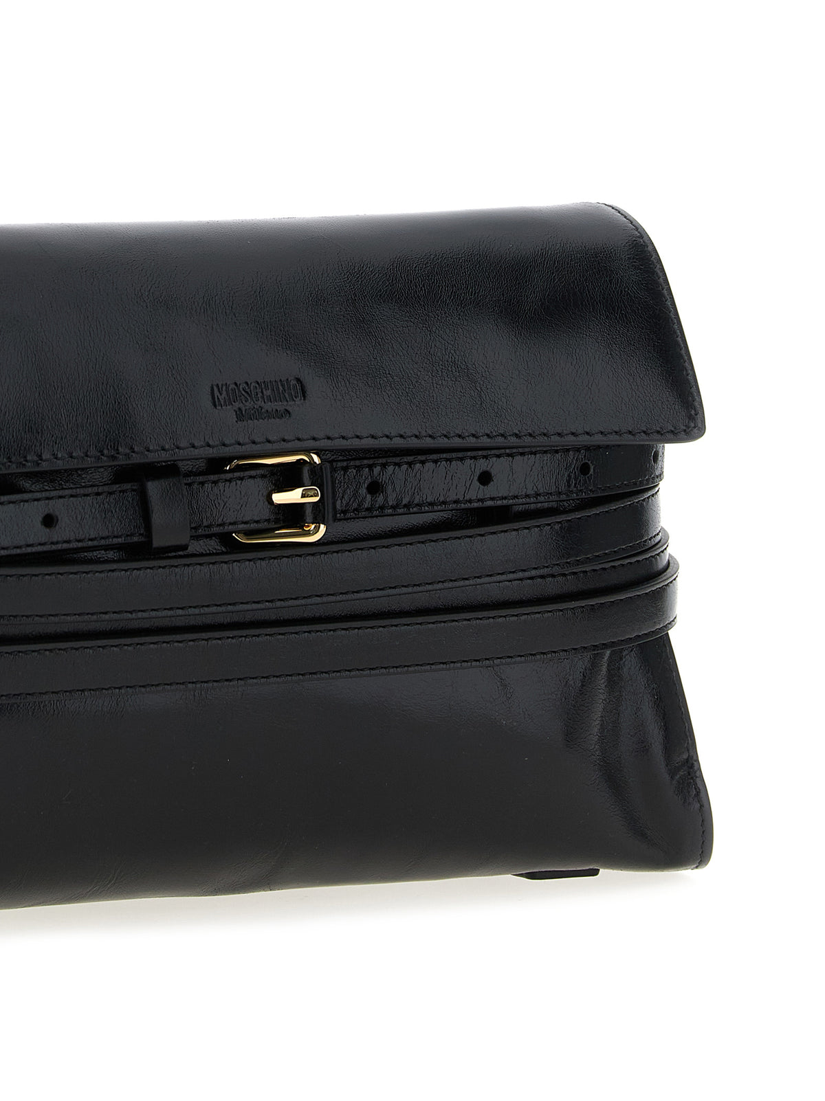 Moschino Black Leather Crossbody Women's Bag