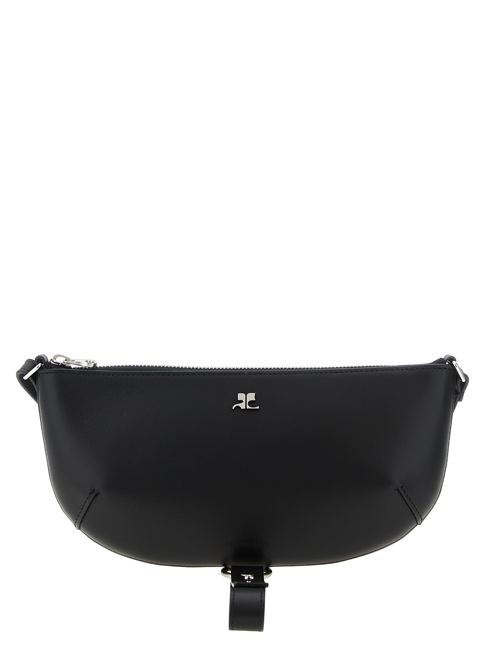 Courrèges Black Calfskin Shoulder Women's Bag