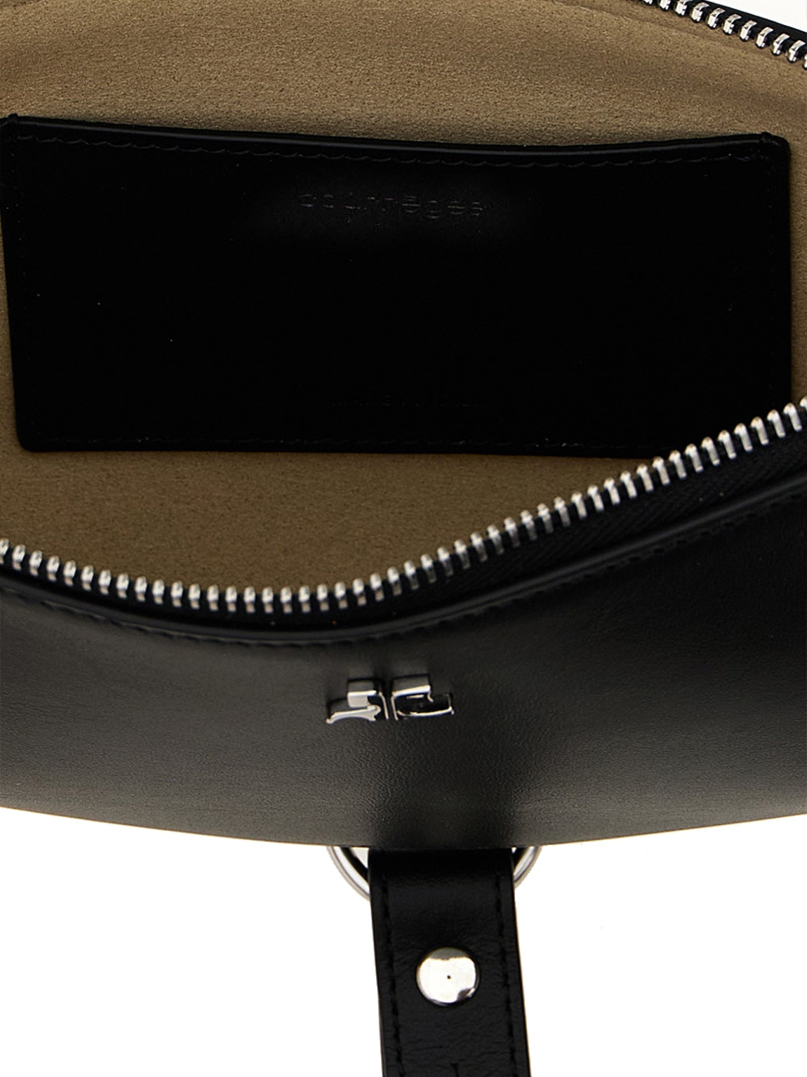 Courrèges Black Calfskin Shoulder Women's Bag