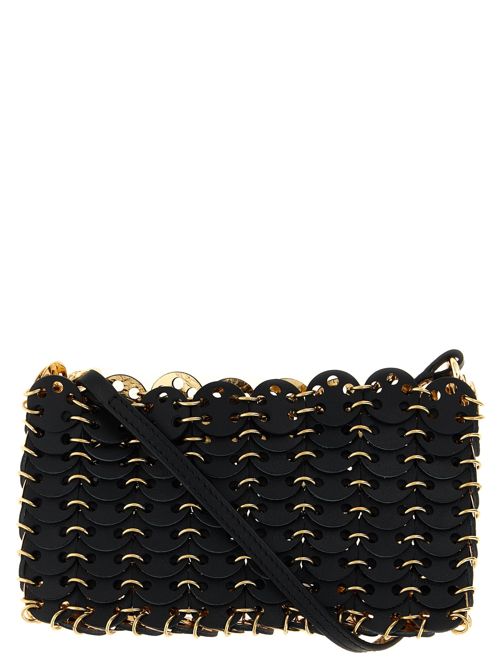 Paco Rabanne Black Calfskin Crossbody Women's Bag