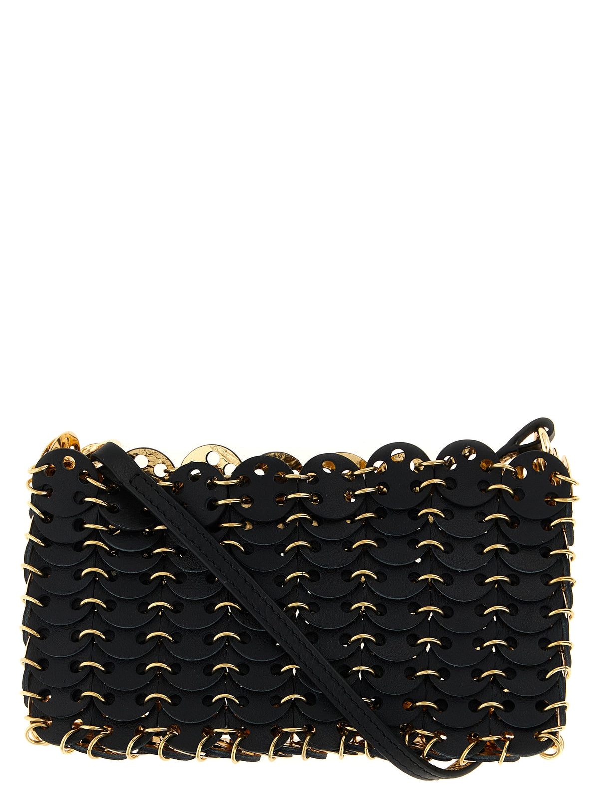 Paco Rabanne Black Calfskin Crossbody Women's Bag