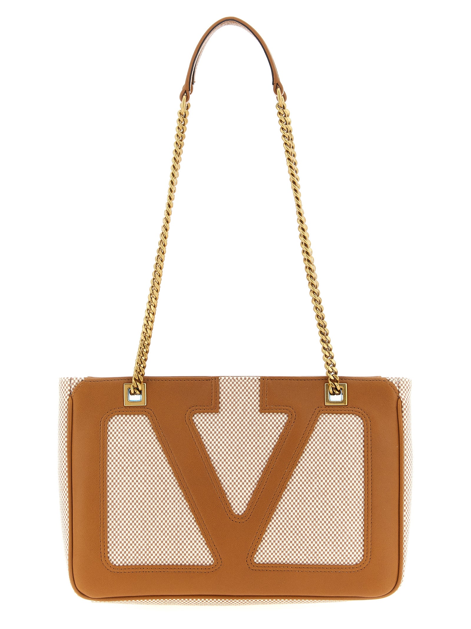 Valentino Garavani Brown Cotton Shoulder Men's Bag