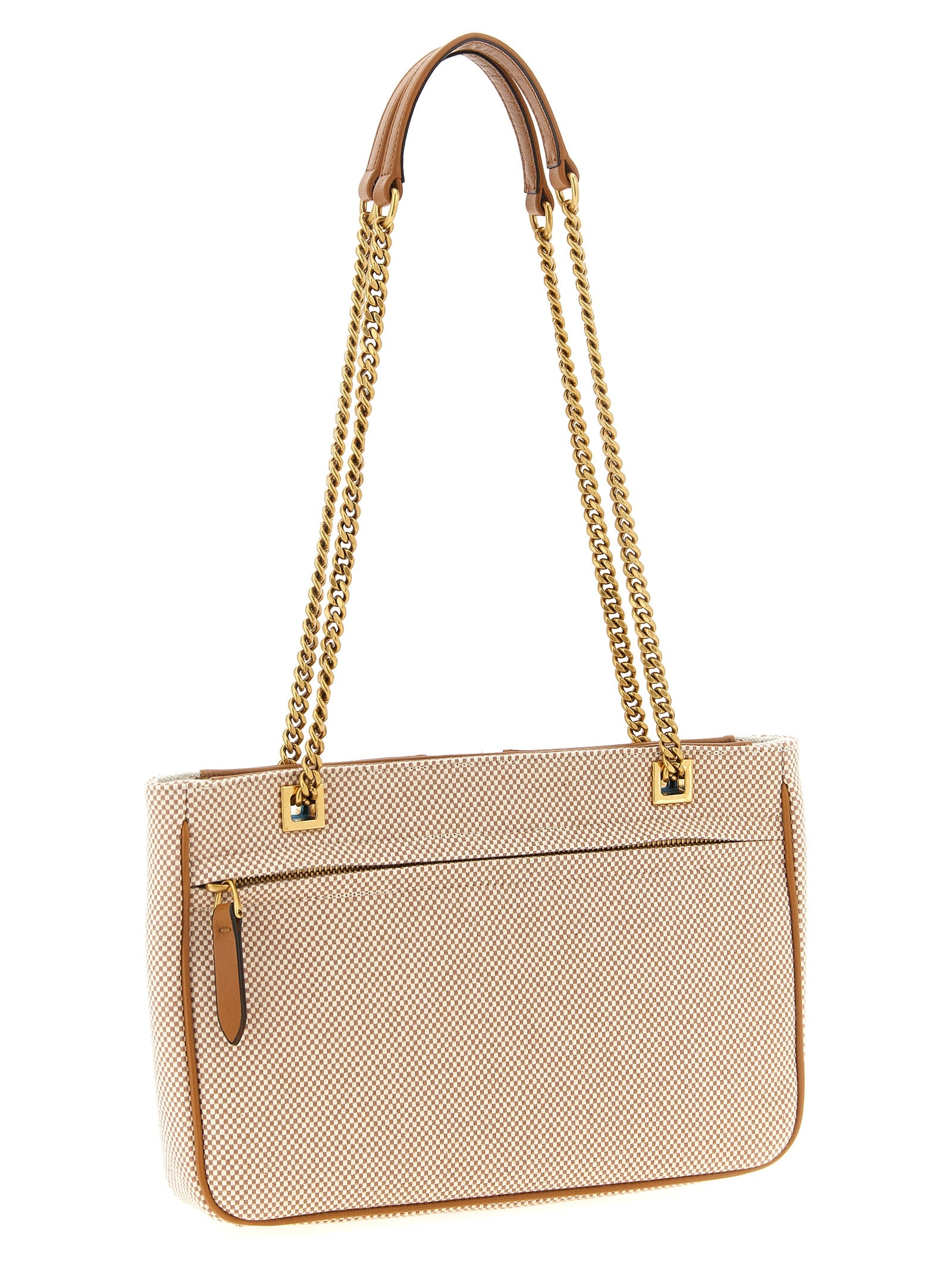 Valentino Garavani Brown Cotton Shoulder Men's Bag