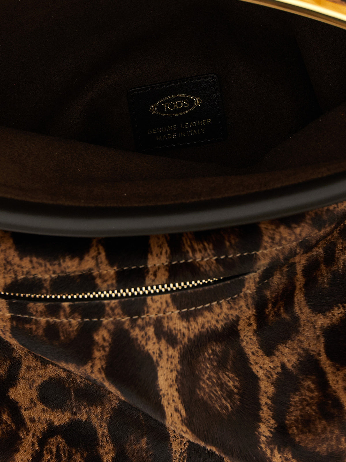 Tod's Brown Calfskin Shoulder Women's Bag