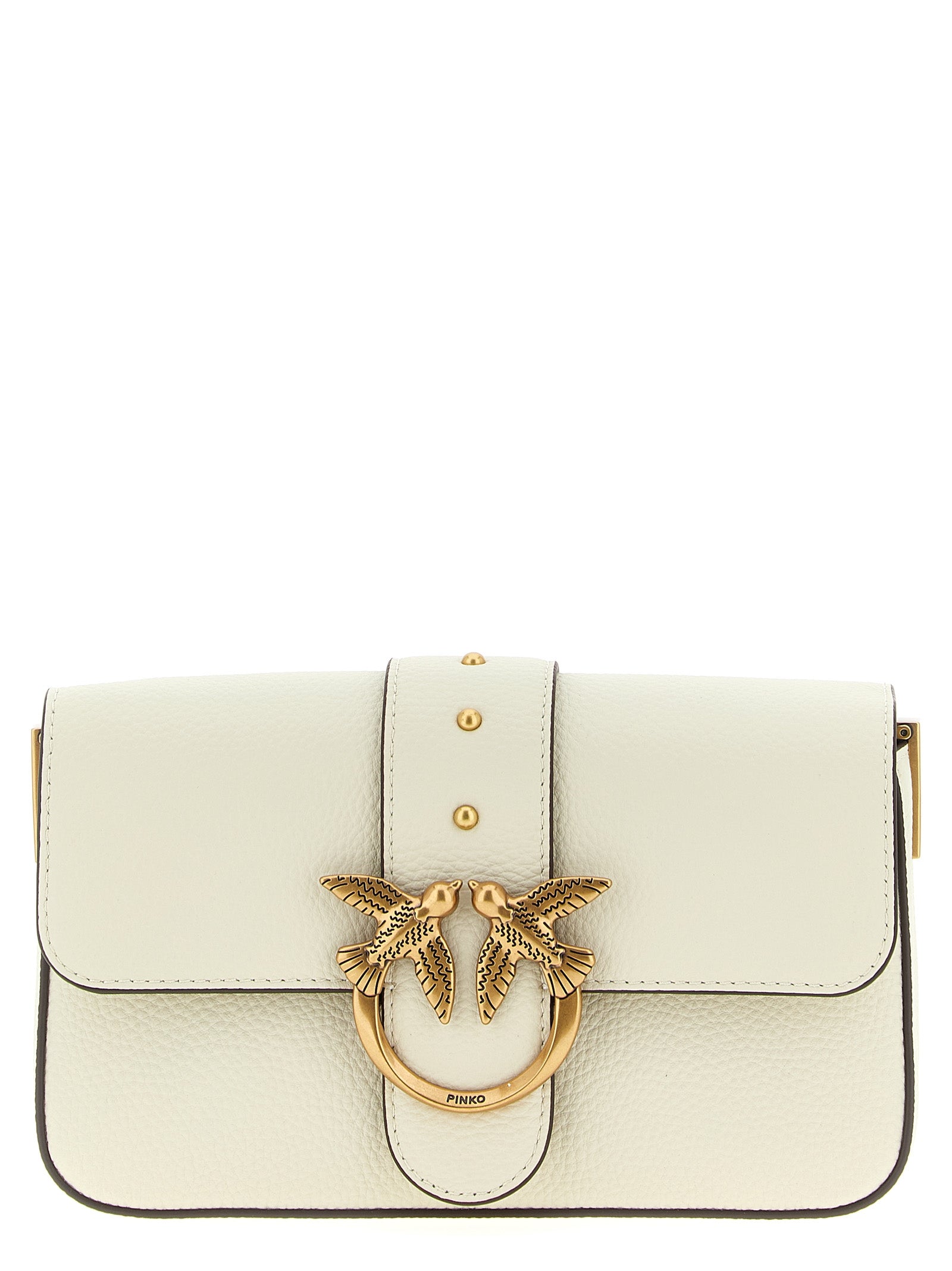 PINKO White Goatskin Crossbody Women's Bag