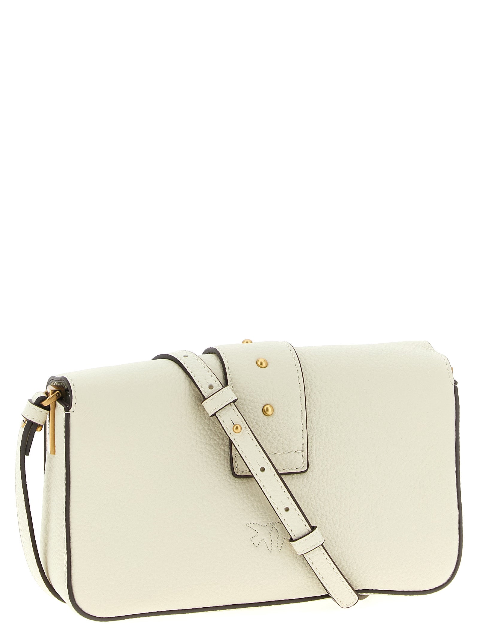 PINKO White Goatskin Crossbody Women's Bag