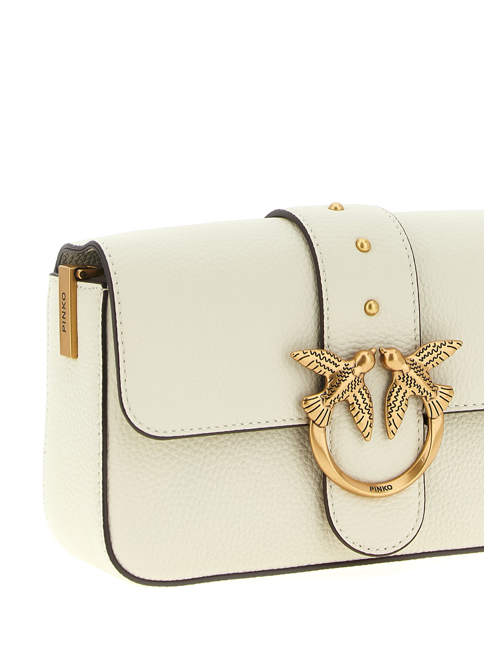 PINKO White Goatskin Crossbody Women's Bag
