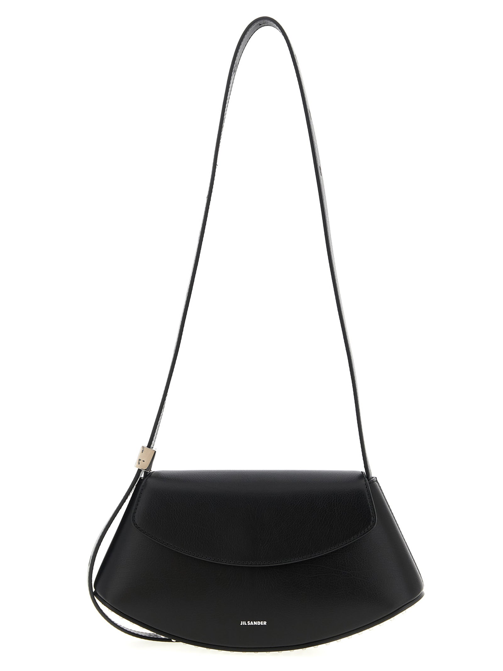 Jil Sander Black Bovine Leather Crossbody Women's Bag