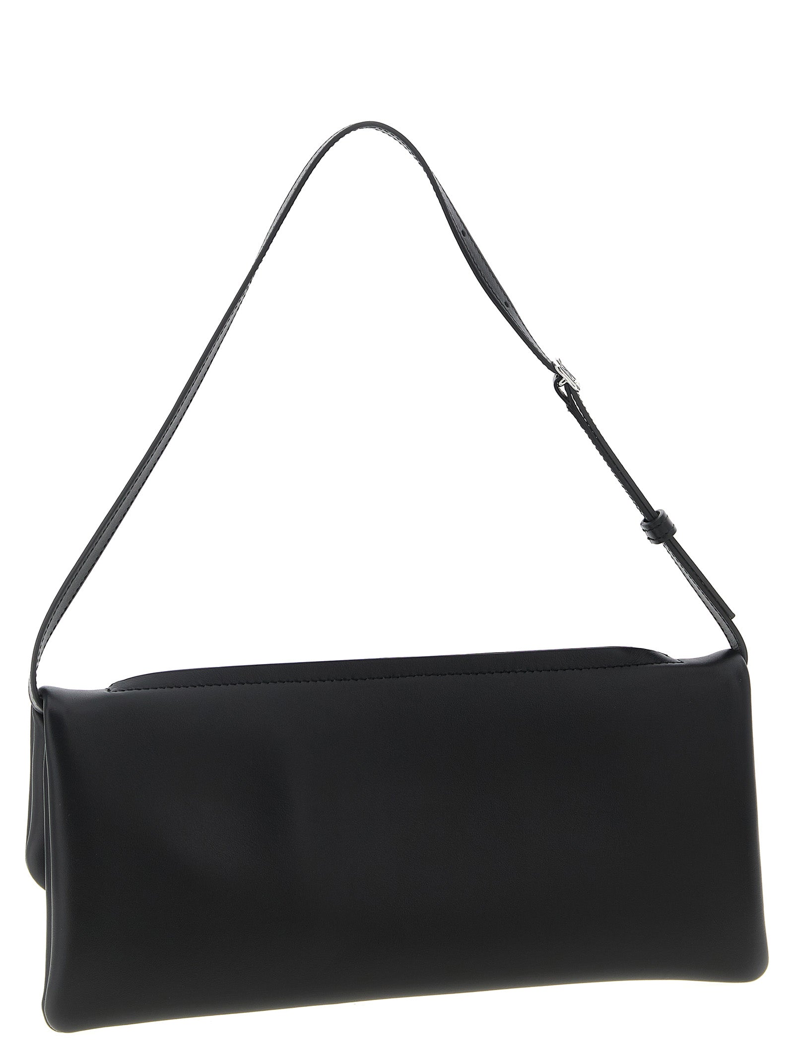 Courrèges Black Cowhide Clutch Women's Bag