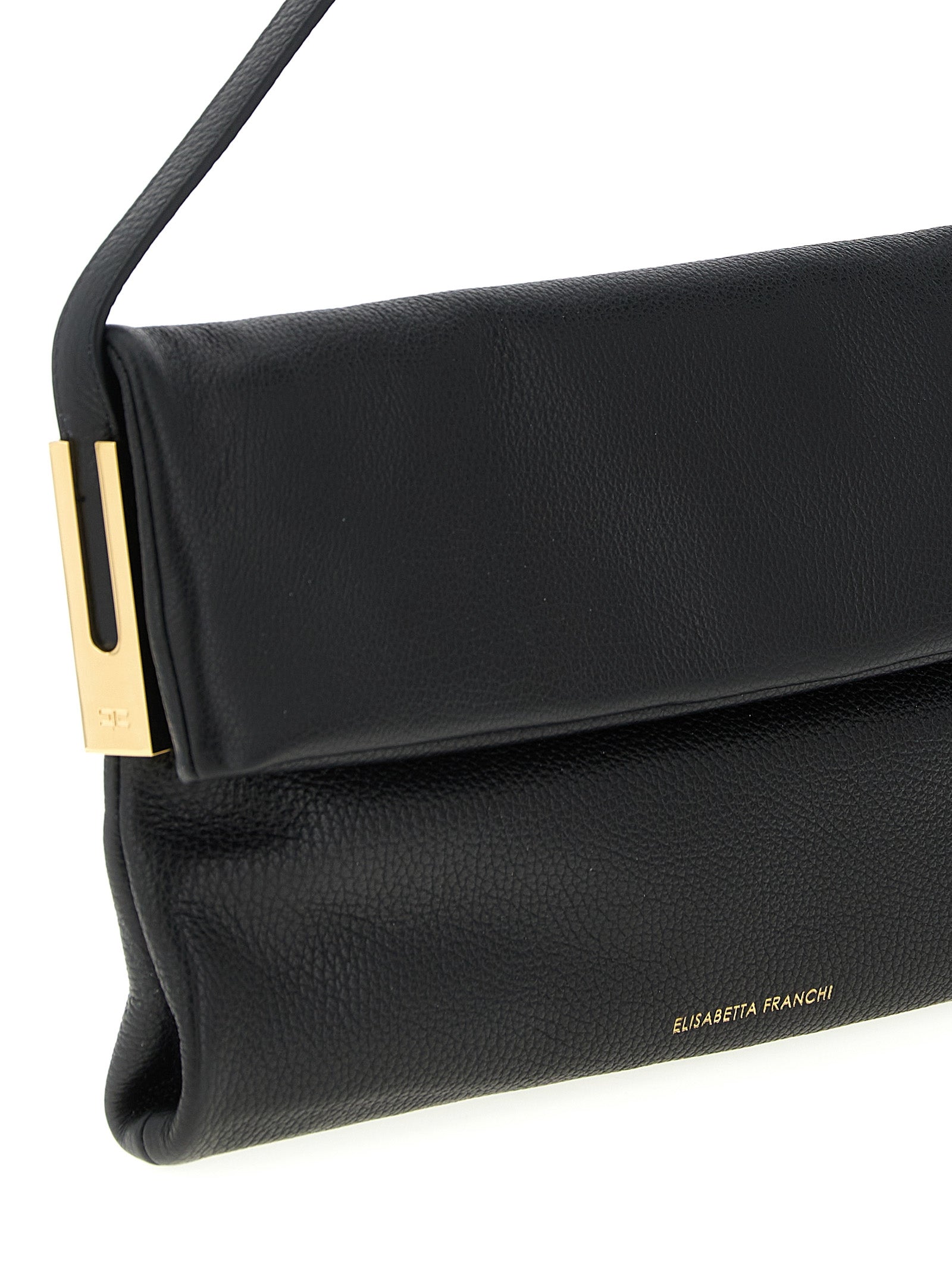 Elisabetta Franchi Black Calfskin Shoulder Women's Bag
