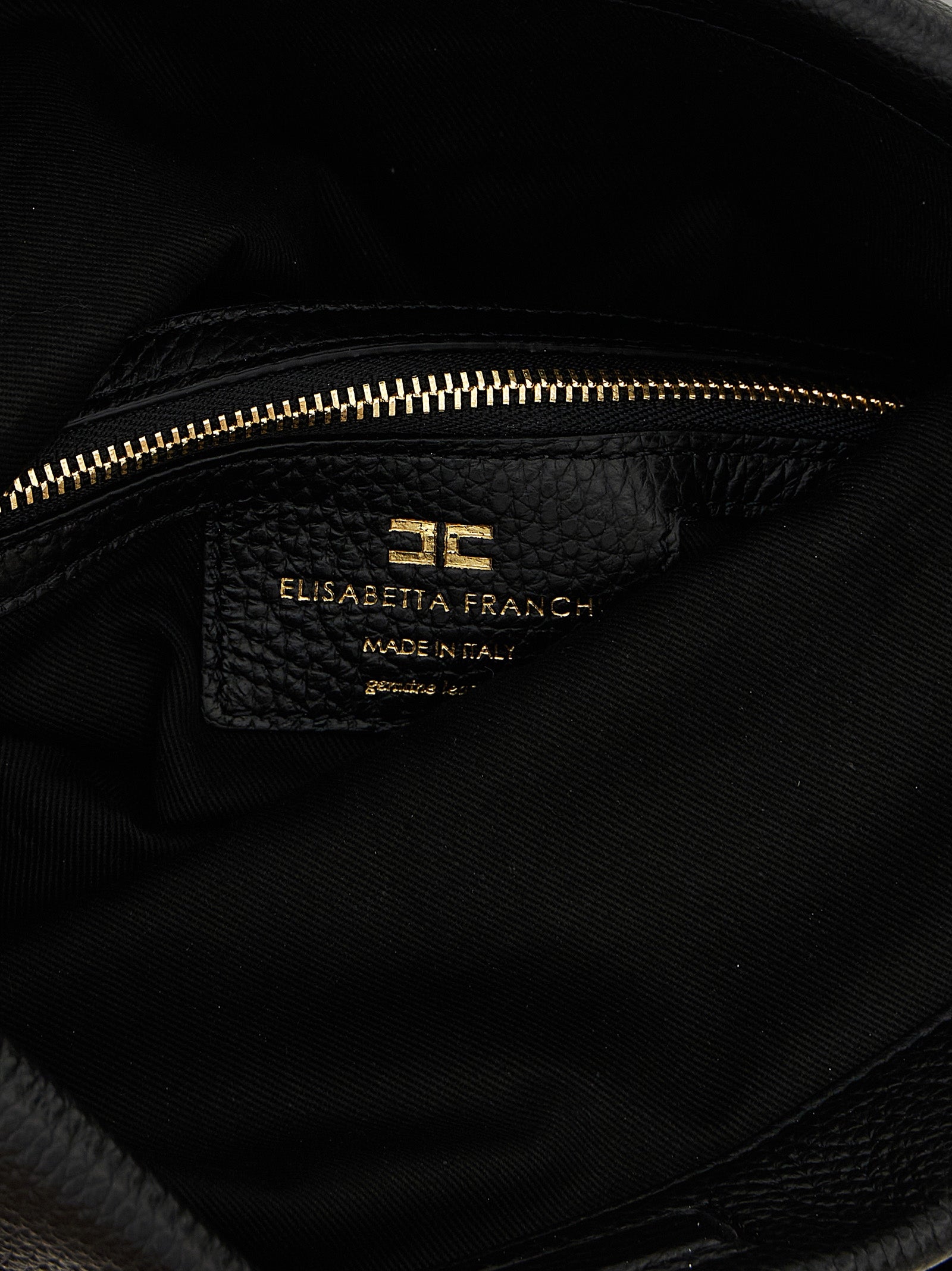 Elisabetta Franchi Black Calfskin Shoulder Women's Bag