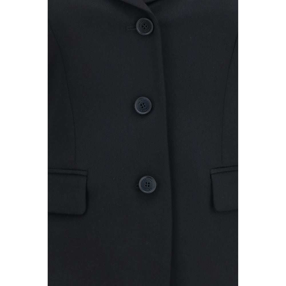 Alexander McQueen Black Wool Oves Aries Full-Length Women's Jacket