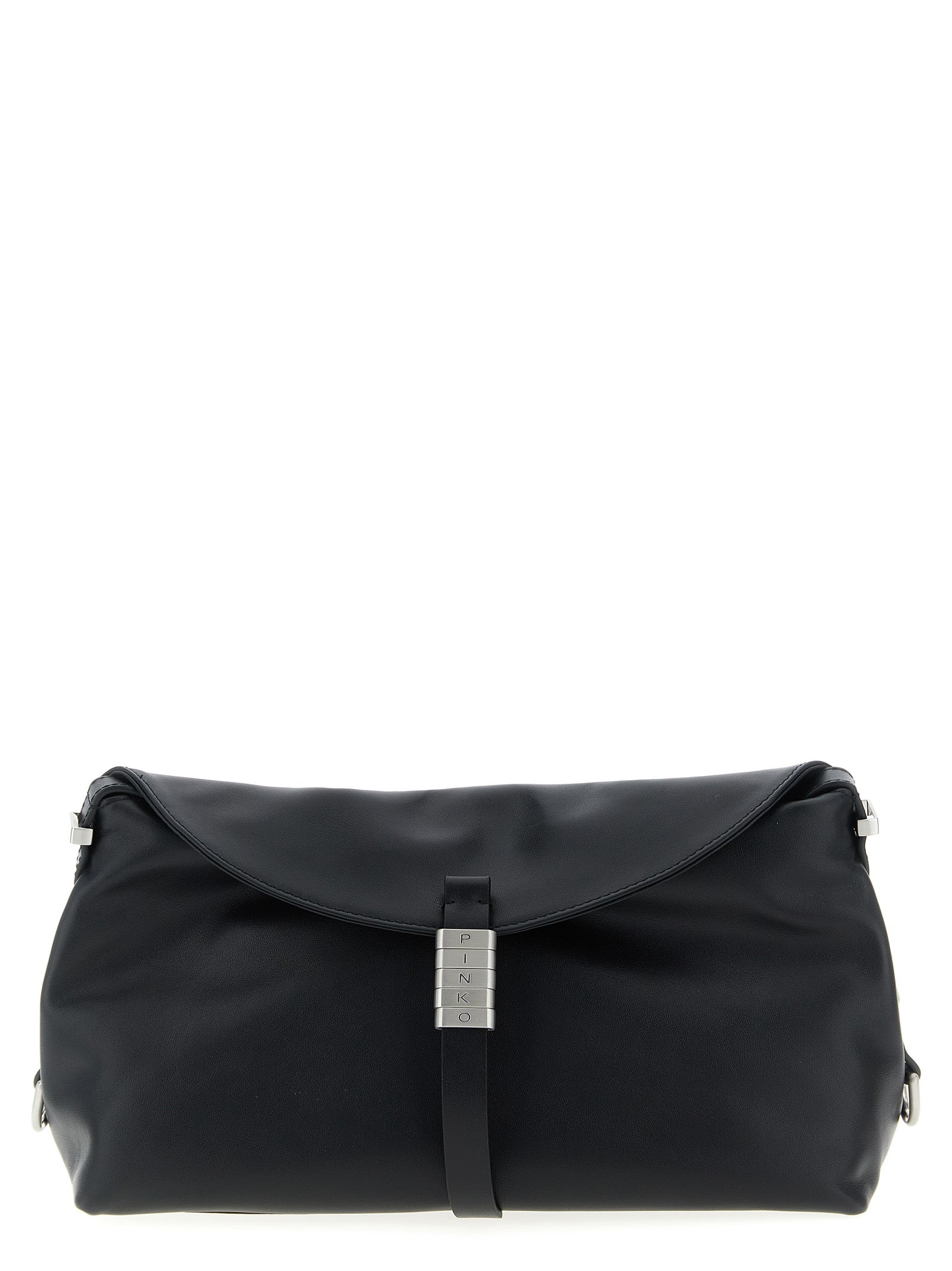 PINKO Black Goatskin Shoulder Women's Bag