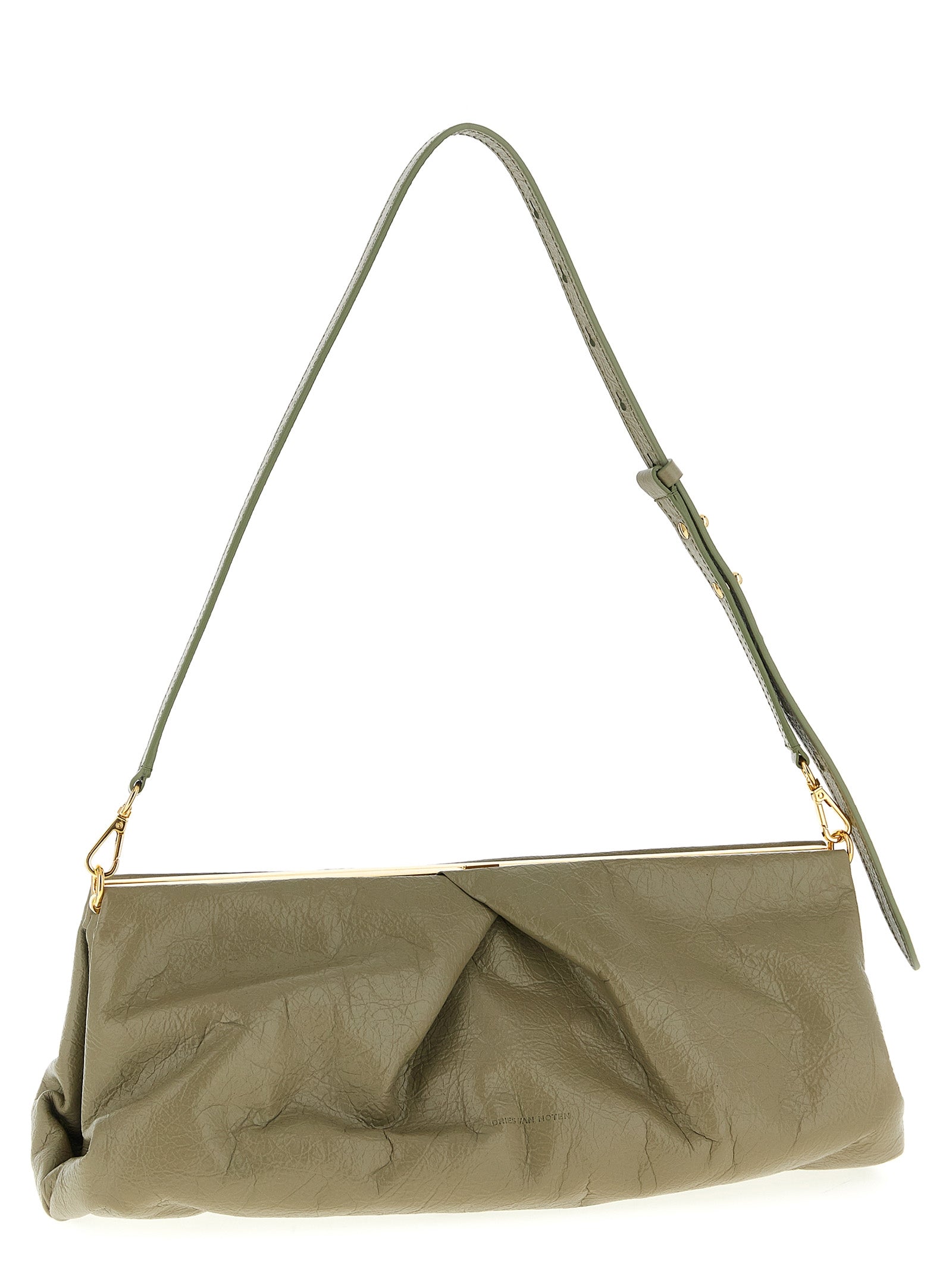Dries Van Noten Bicolor Calfskin Clutch Women's Bag