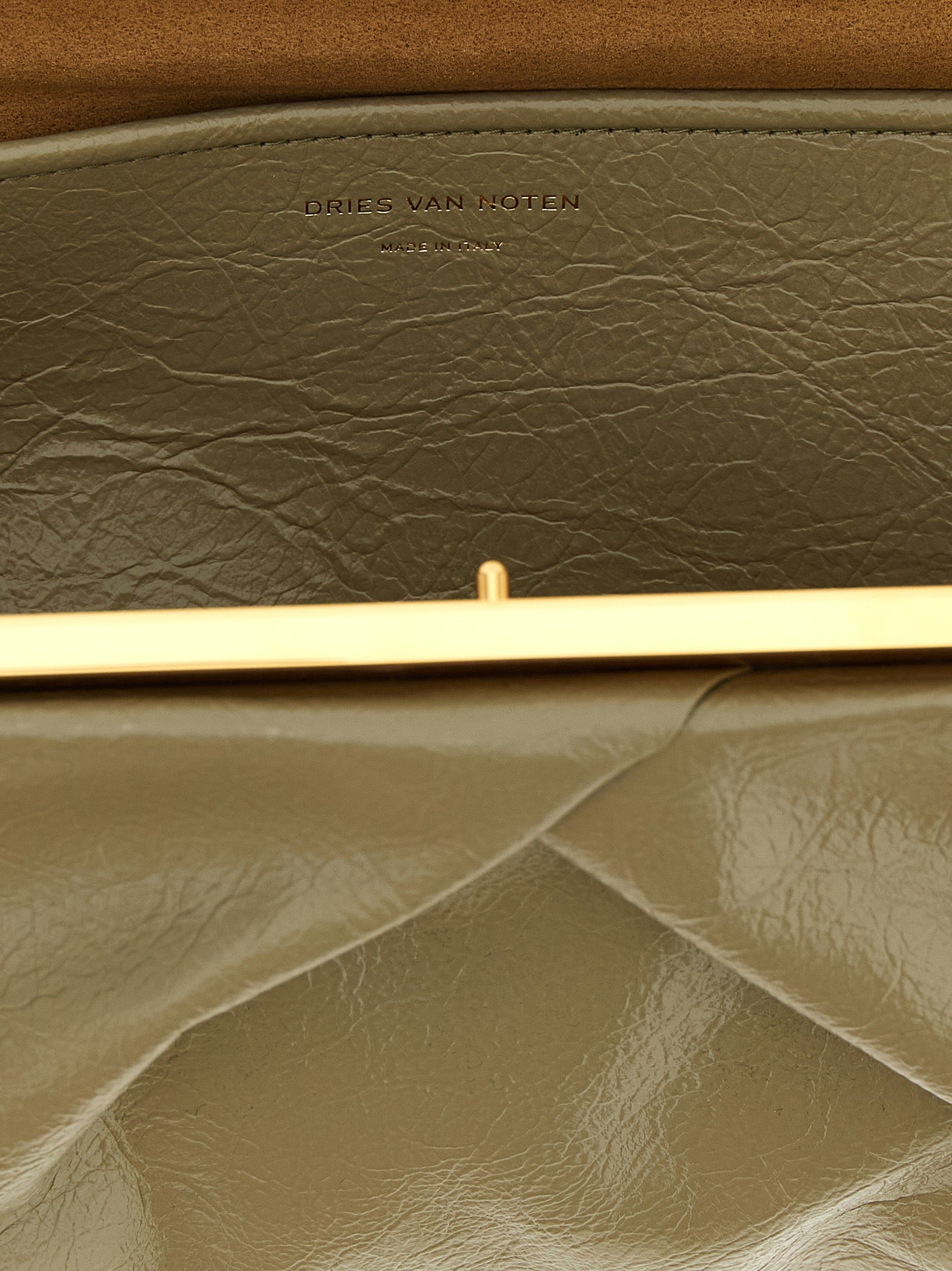 Dries Van Noten Bicolor Calfskin Clutch Women's Bag